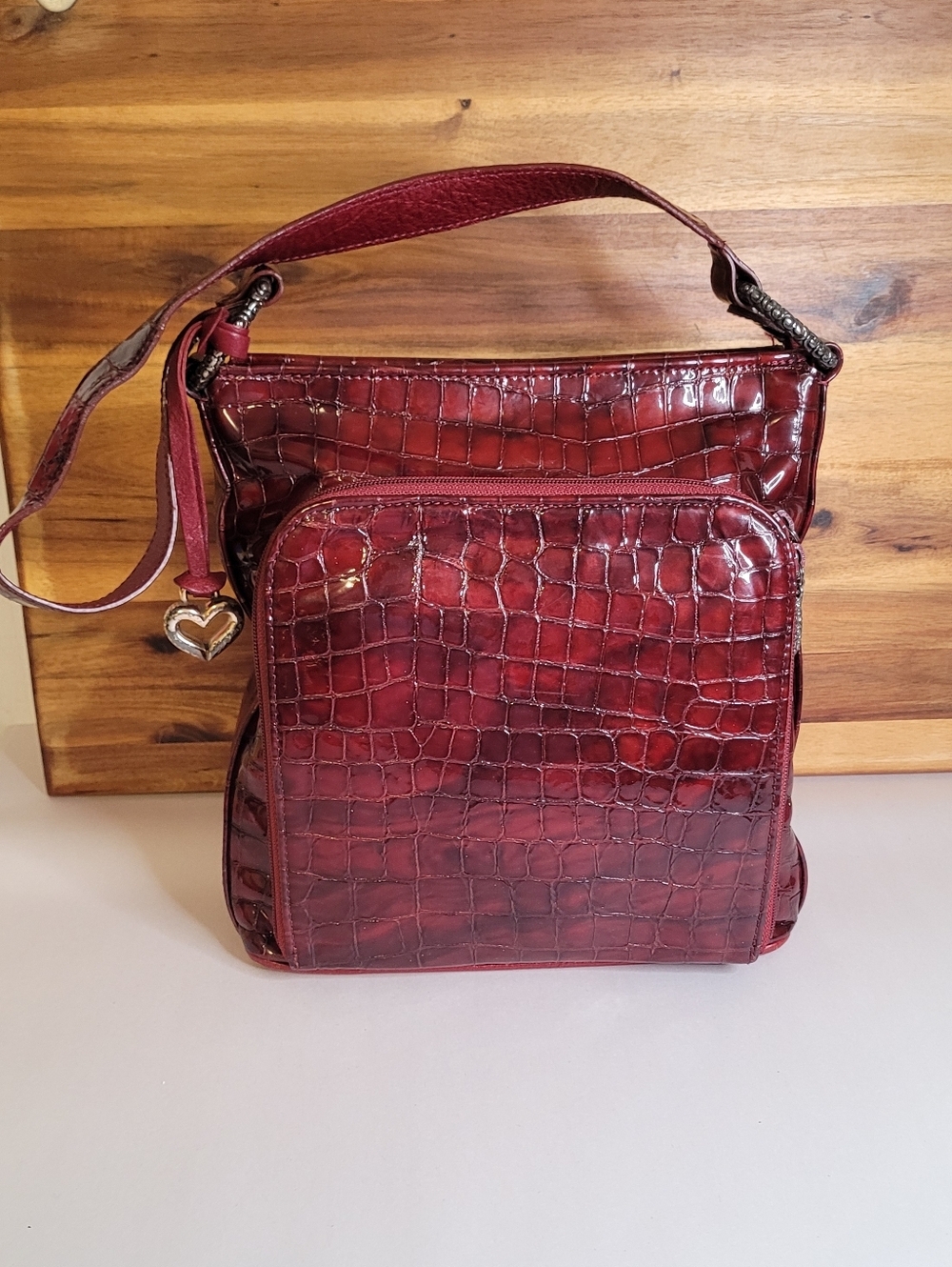 Brighton Croc Embossed Patent Leather Purse - Picture 2 of 13